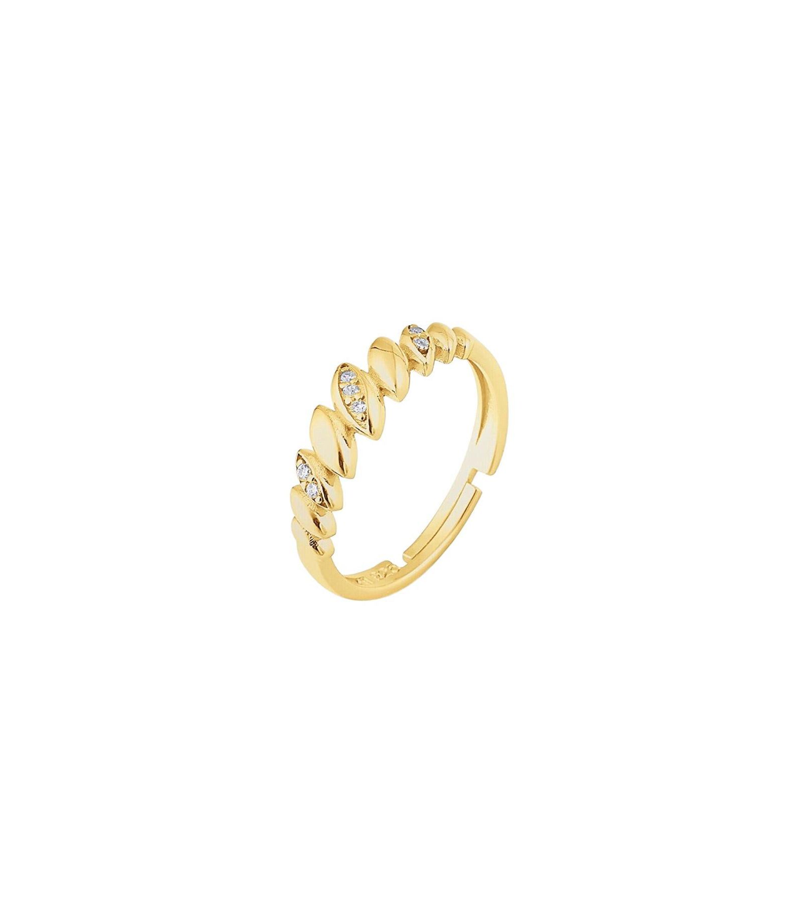 Spero London кольцо из стерлингового серебра Lined Stones Marquise