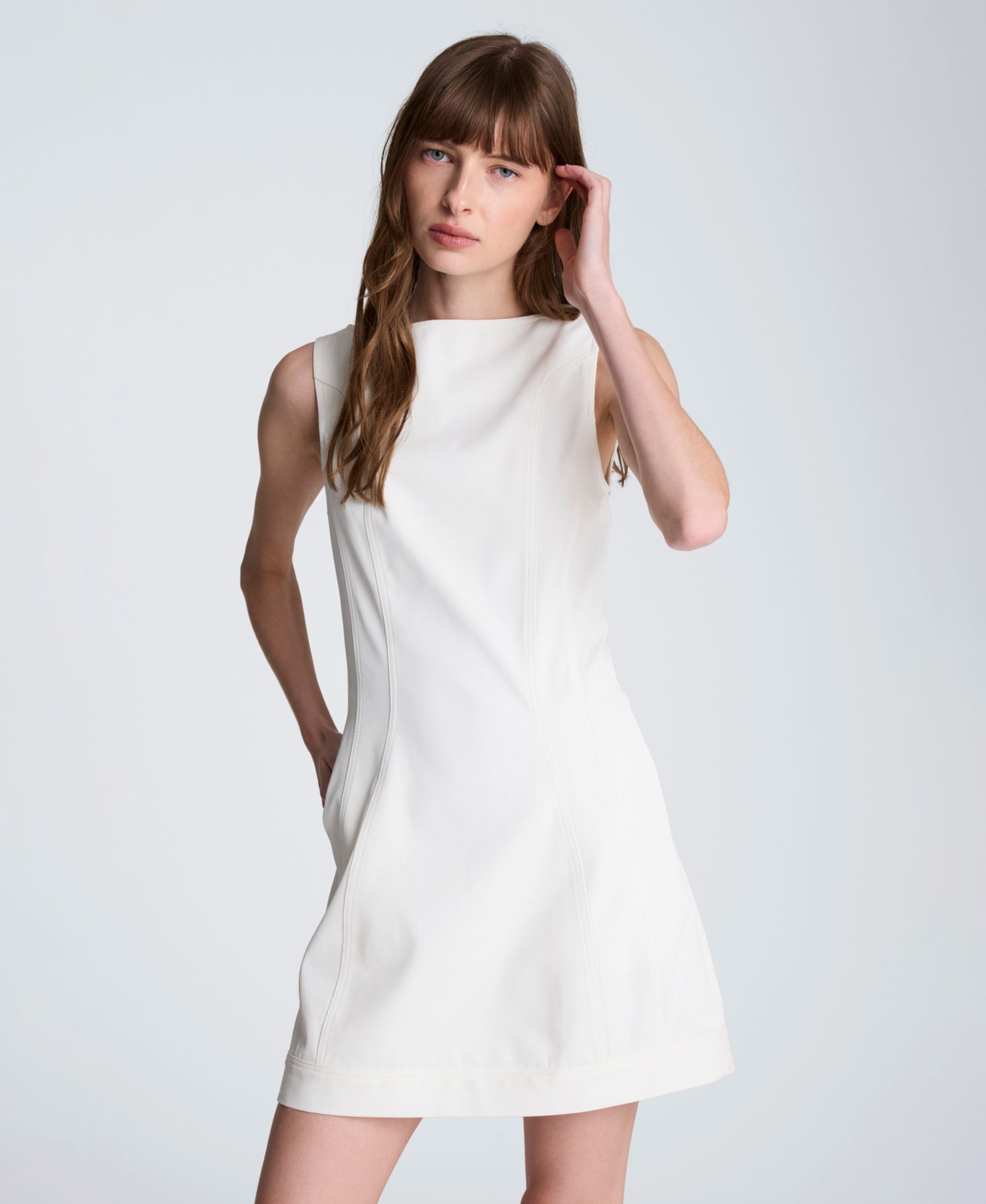 Женское мини-платье Kenneth Cole Boat Neck Sculpt