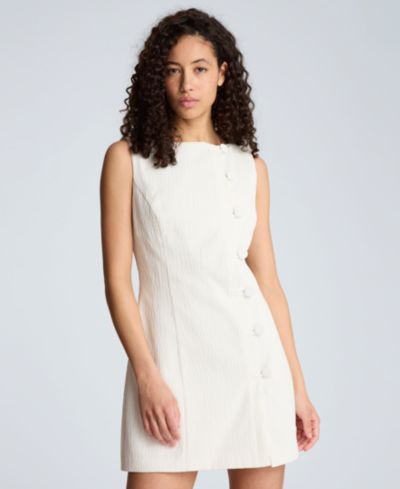 Женское короткое платье Kenneth Cole Women's Boat Neck Button-Front Sheath
