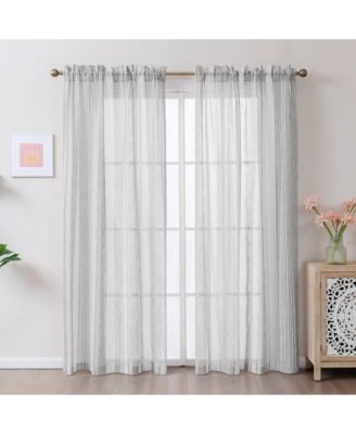 Парные шторы Awesome Home Tufted Stripe Light Filtering