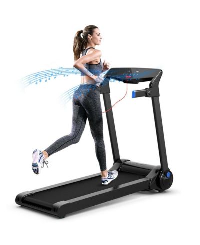 SKONYON 3HP Electric Folding Treadmill with Bluetooth Speaker