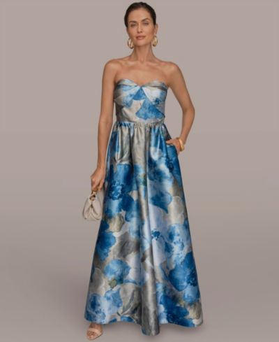 Женское вечернее платье Donna Karan New York Sweetheart Neck Floral Ball Gown
