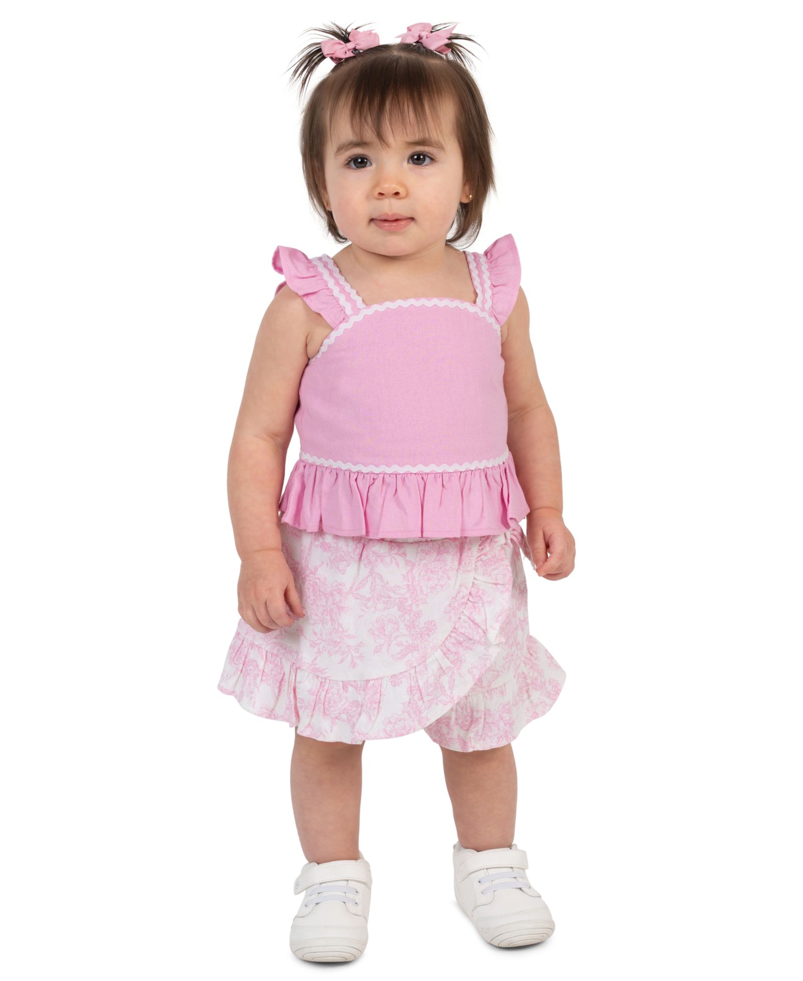Комплект из 2 предметов Rare Editions Baby Girls' Flutter Sleeve Top и шорты с эластичным поясом