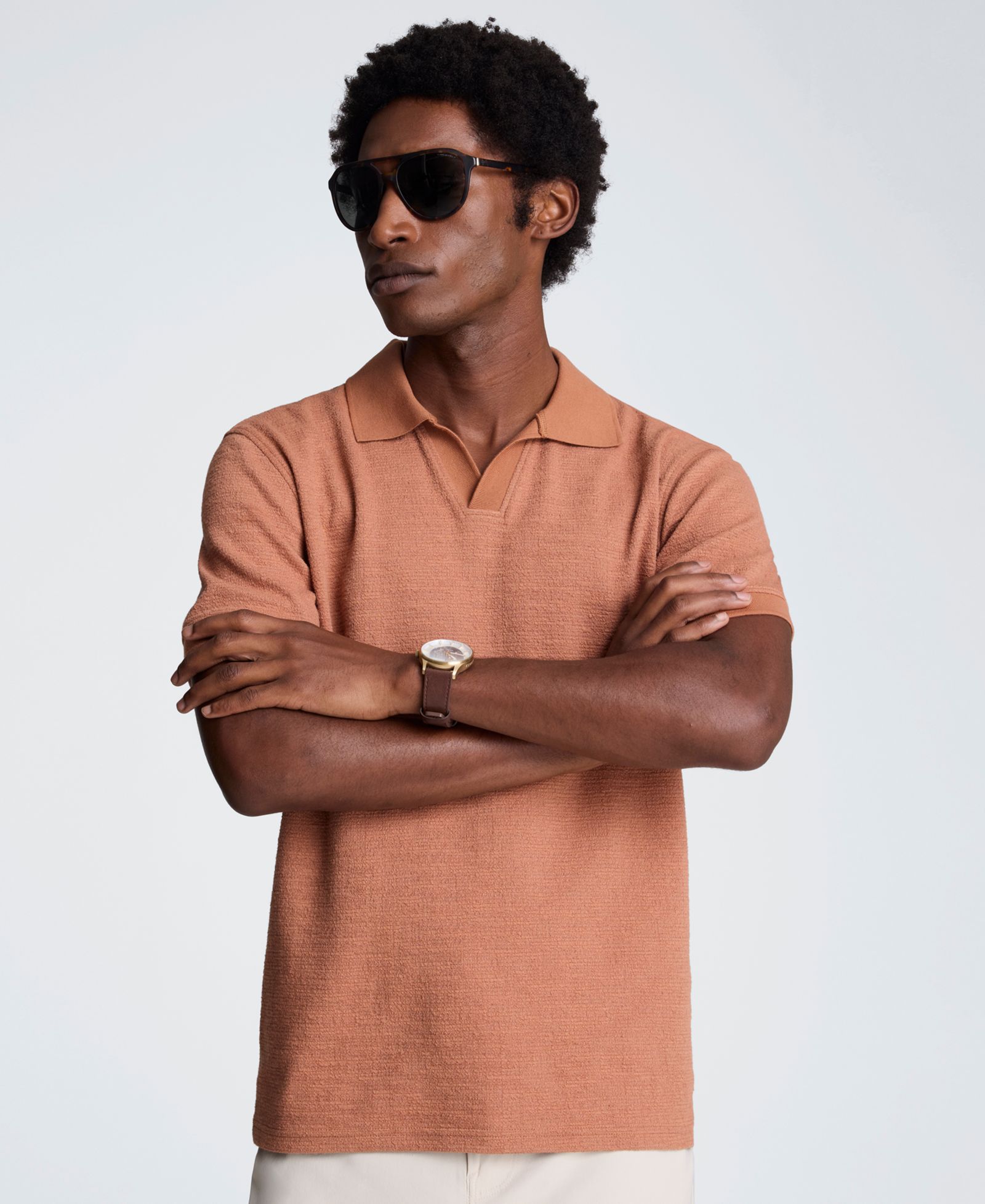 Мужская рубашка Kenneth Cole Short-Sleeve Point Collar