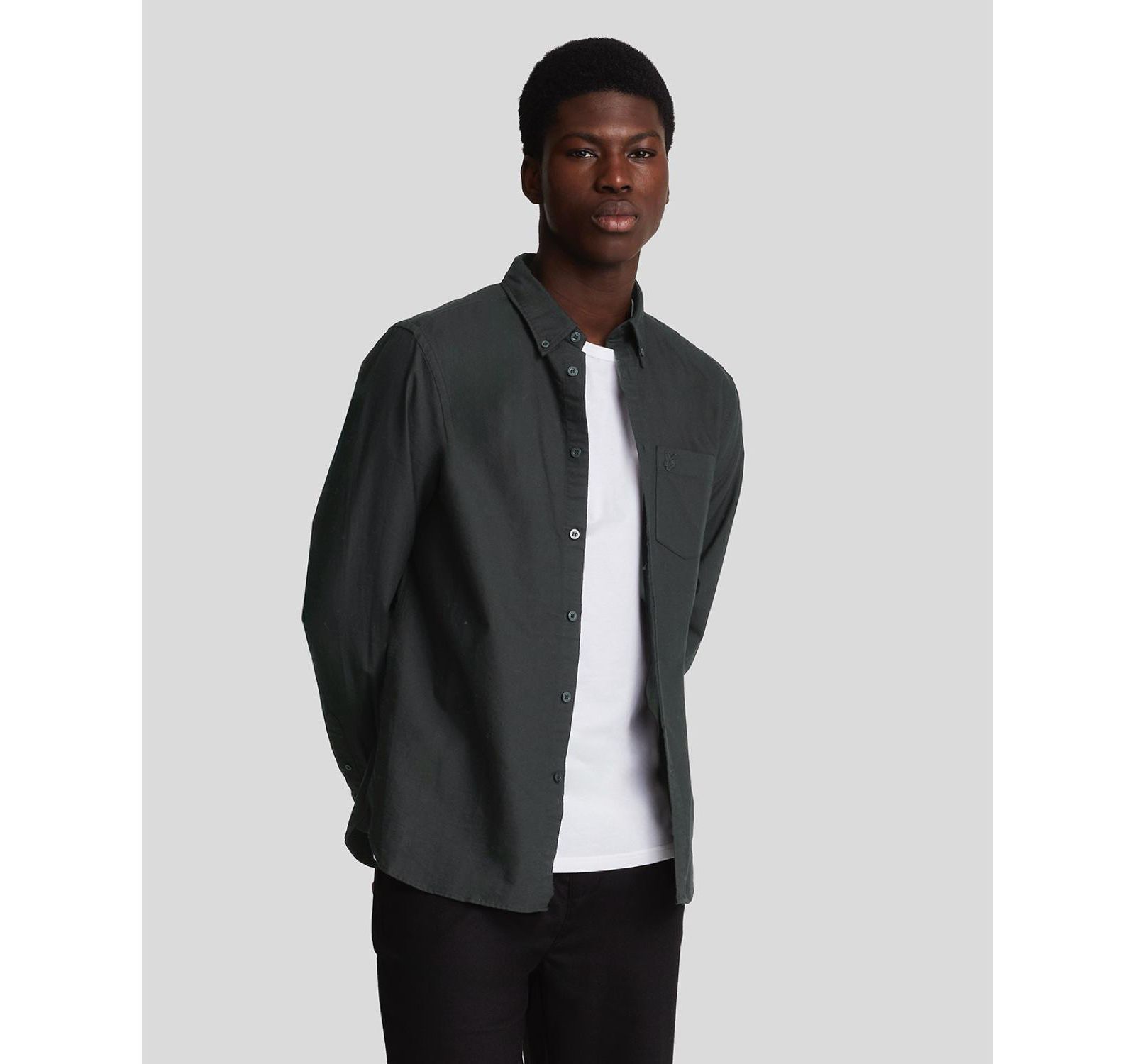 Мужская рубашка Lyle & Scott Tonal Eagle Plain Oxford