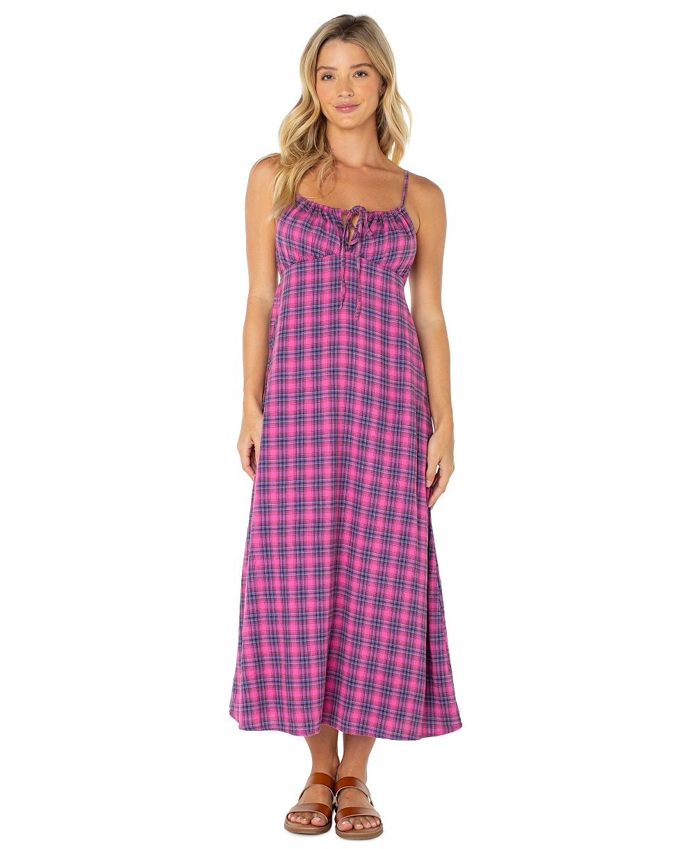 женское платье Roxy Late Night Plaid Midi