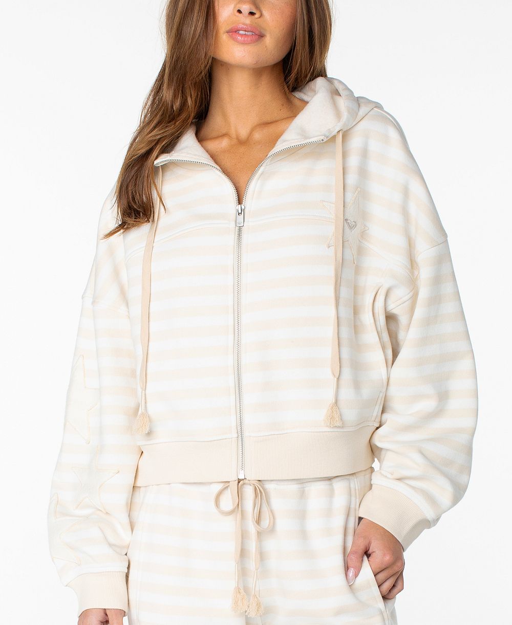 Roxy Women's Fringing Reefs Striped Full-Zip Hoodie