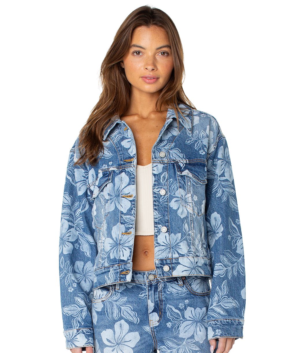 Roxy Women's Big Tide Cropped Denim Jacket