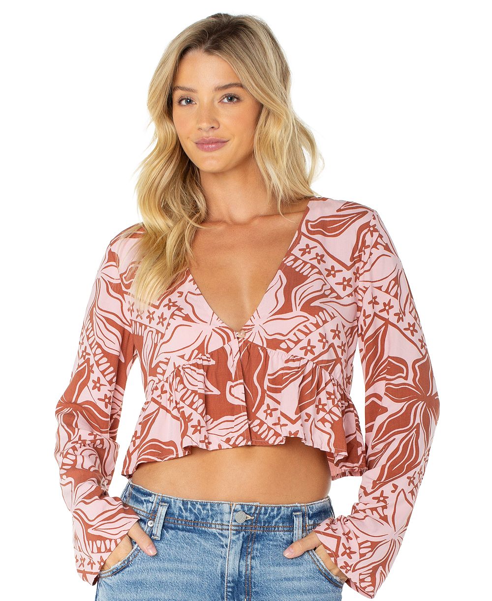 Женский кроп-топ Roxy Night Sky Long Sleeve