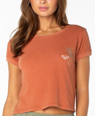 Roxy Women's Spanish Summer Graphic Crewneck Crop T-Shirt