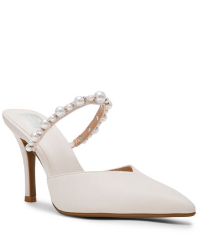 DV Dolce Vita Women's Geanie-P Pearl Embellished Pointed Toe Pumps