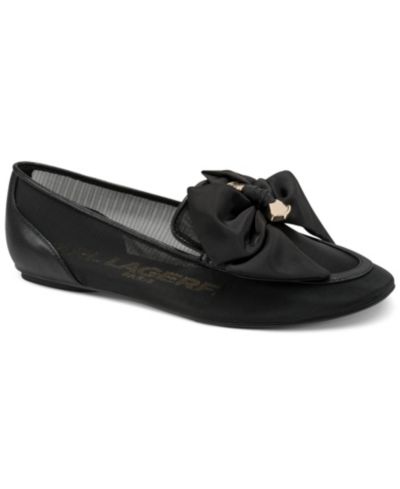 KARL LAGERFELD PARIS Women's Vasilisa Bow Slip-On Flats