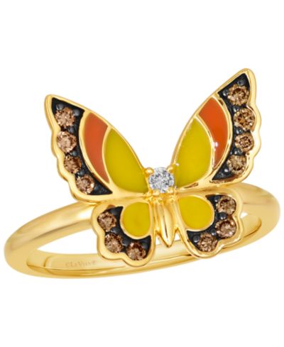 Кольцо Le Vian Butterfly с бриллиантами в золоте 14k