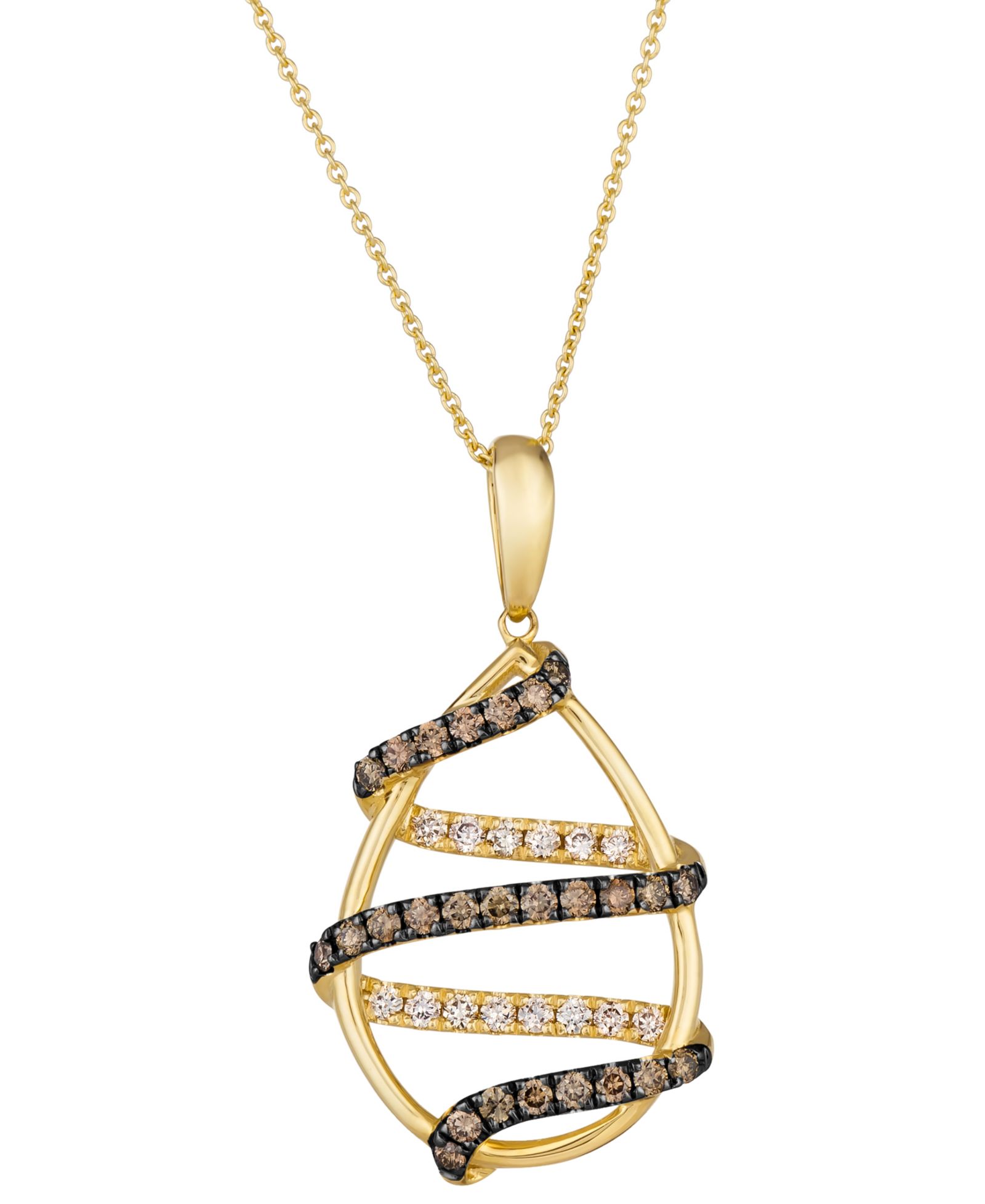 Подвеска-ожерелье Le Vian Nude Diamond & Chocolate Diamond 14k Honey Gold