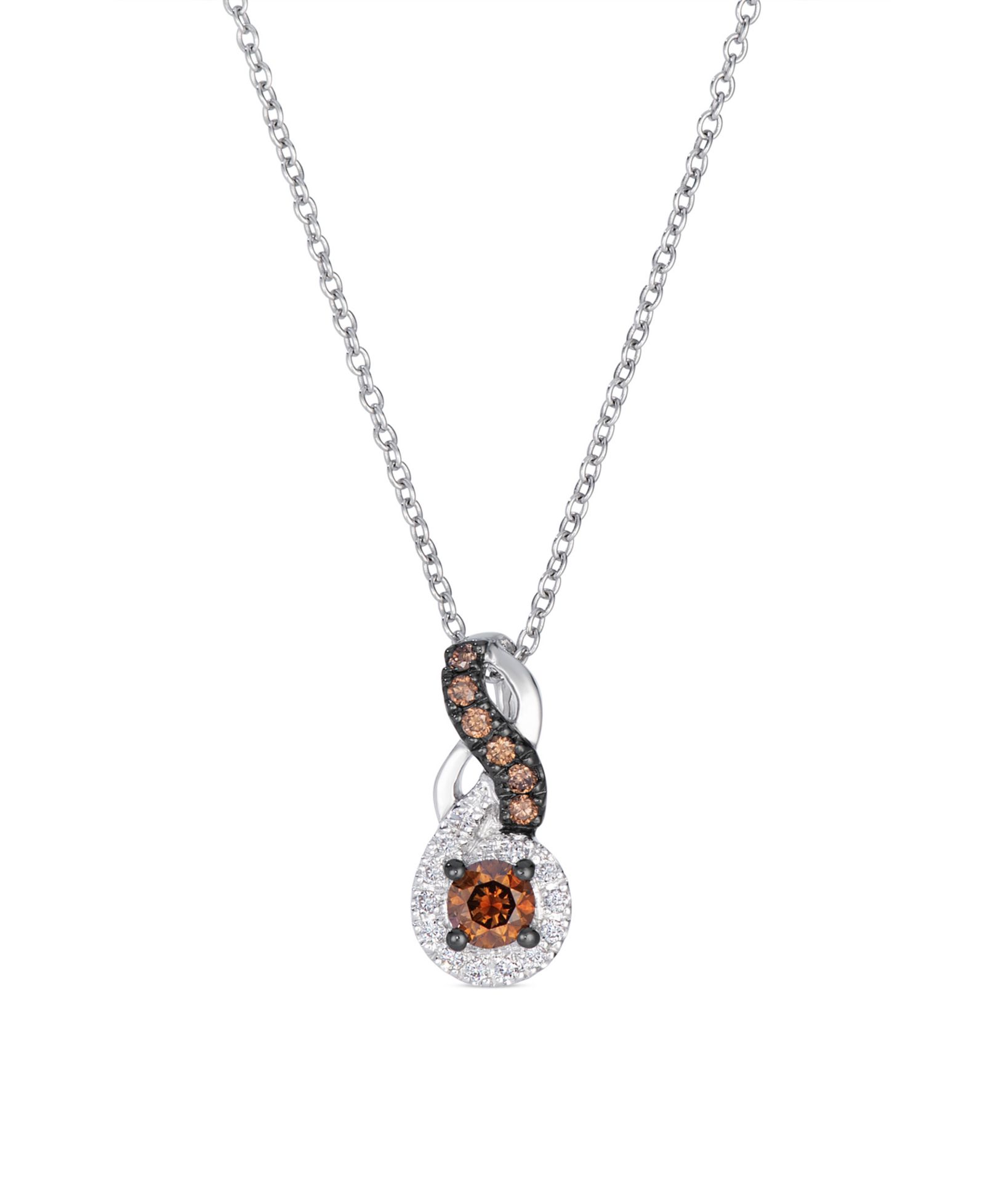 Le Vian подвеска-ожерелье с бриллиантами Chocolate & Vanilla (0.25 ct. t.w.) в 14k Vanilla Gold