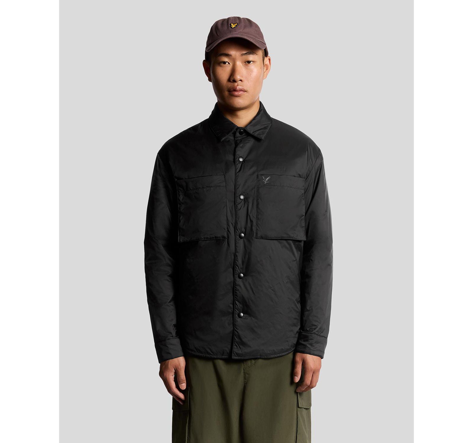 Lyle & Scott Мужская утепленная рубашка с воротником и длинными рукавами