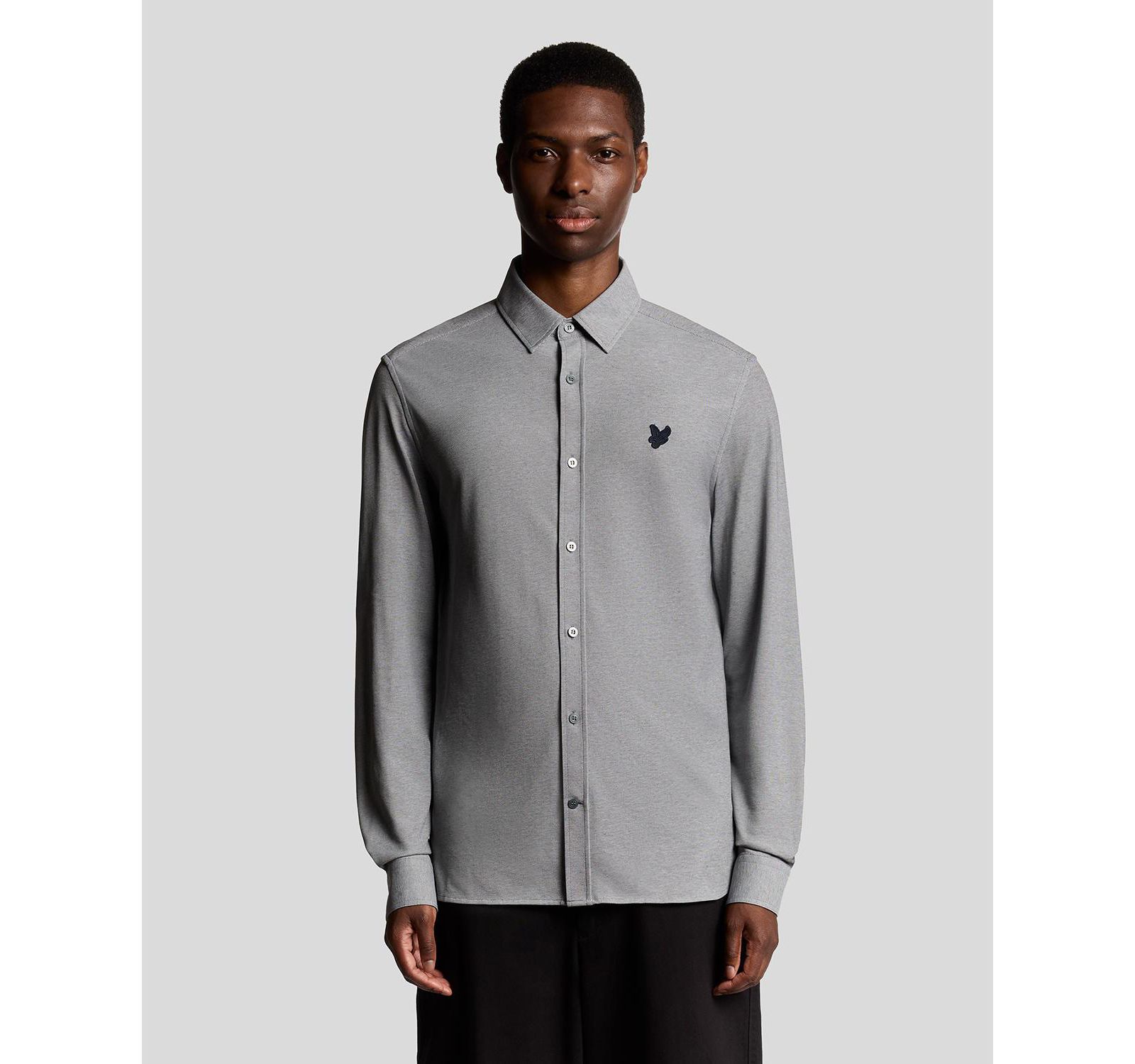 Lyle & Scott Men's Jacquard Stripe Long Sleeve Shirt