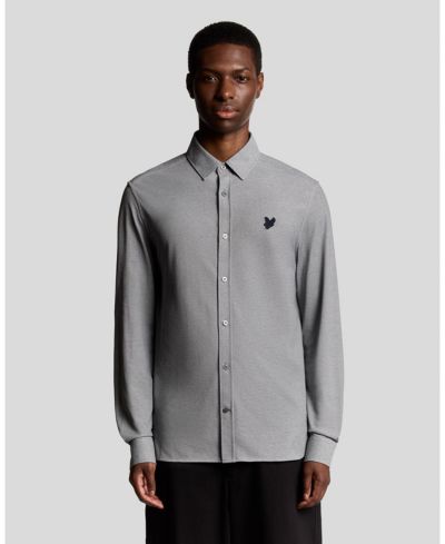 Мужская рубашка Lyle & Scott с жаккардовым полосатым узором