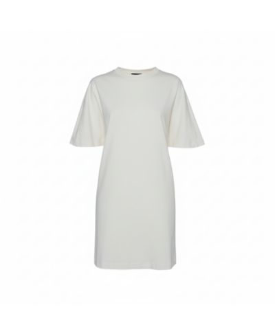 Платье-рубашка Balenciaga Off White Cotton Knit Oversized
