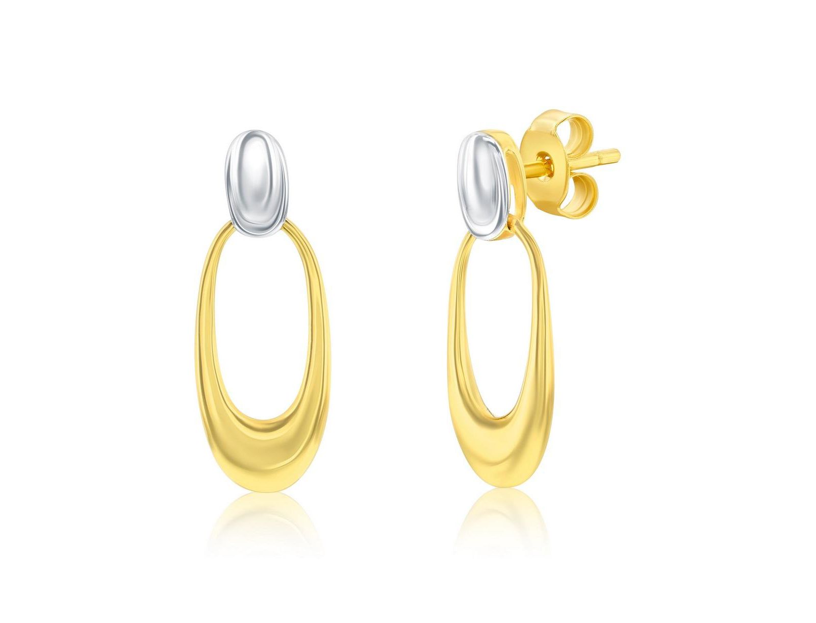 Серьги-подвески Simona Sterling Polished Two-Tone