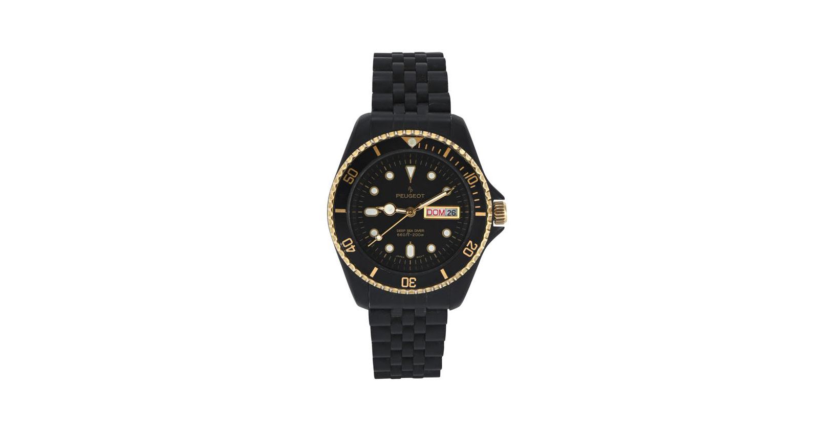 Мужские часы Peugeot Round 40mm Matte Black