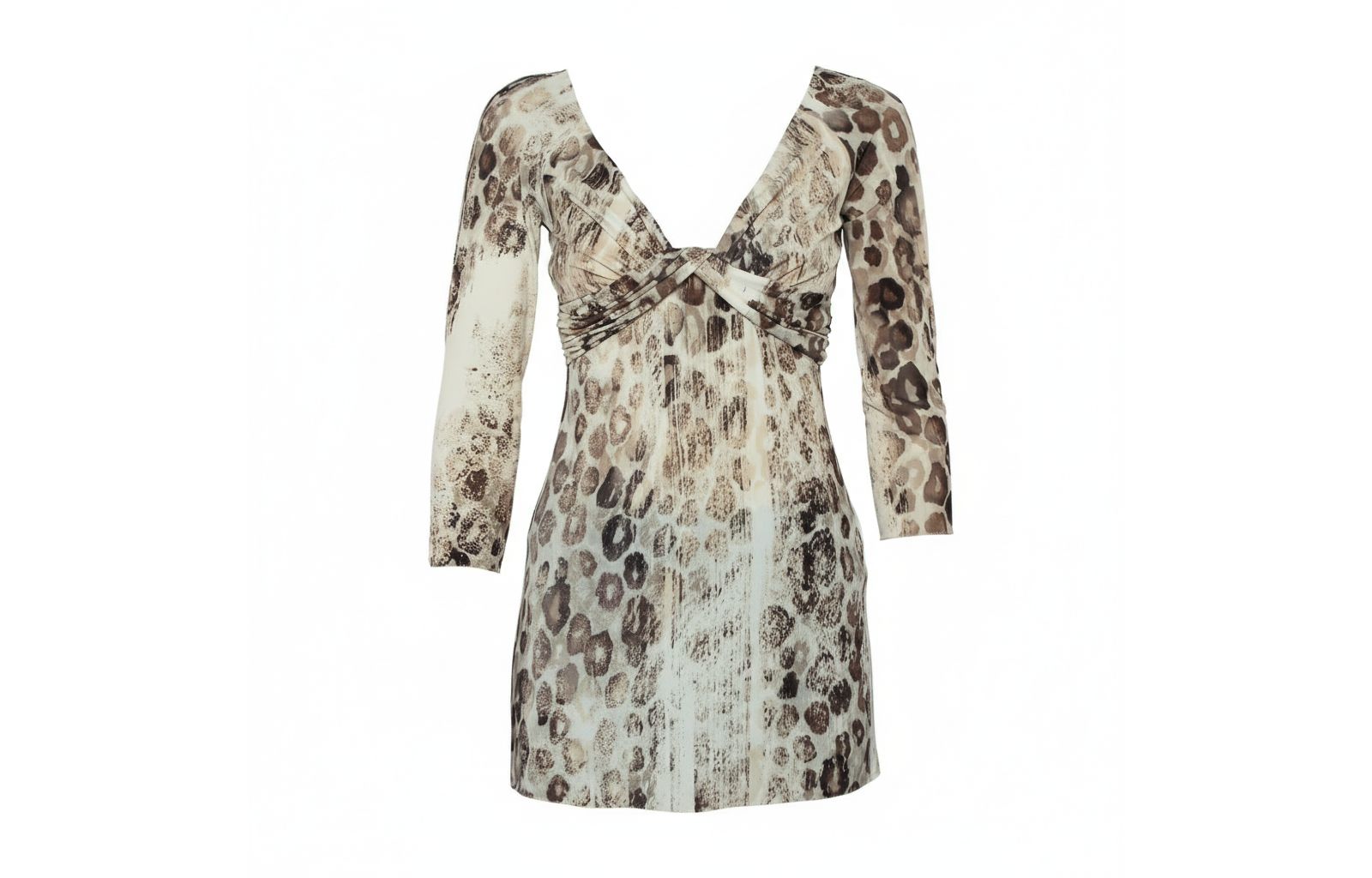 Туника Pre-Owned Roberto Cavalli Women's Animal Printed Knit Drape Detail