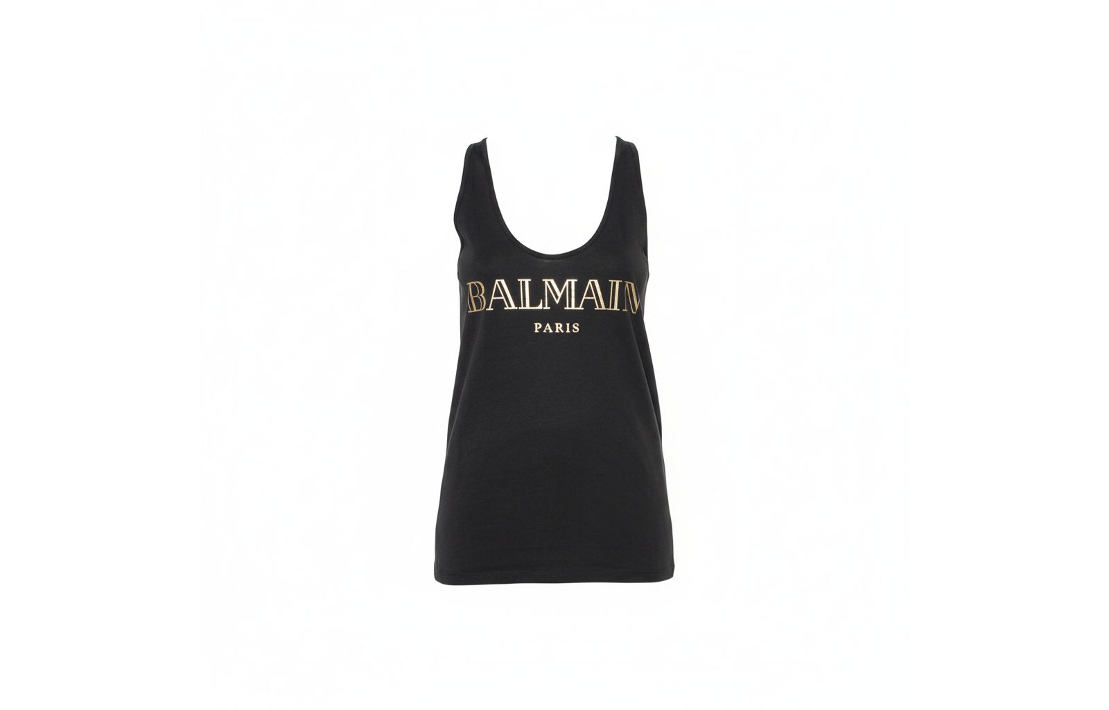 Pre-Owned Balmain Women's Cotton Logo Printed Tank Top