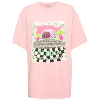 Pre-Owned Stella Mccartney Women's Printed Cotton Day Tripper Oversized T-Shirt