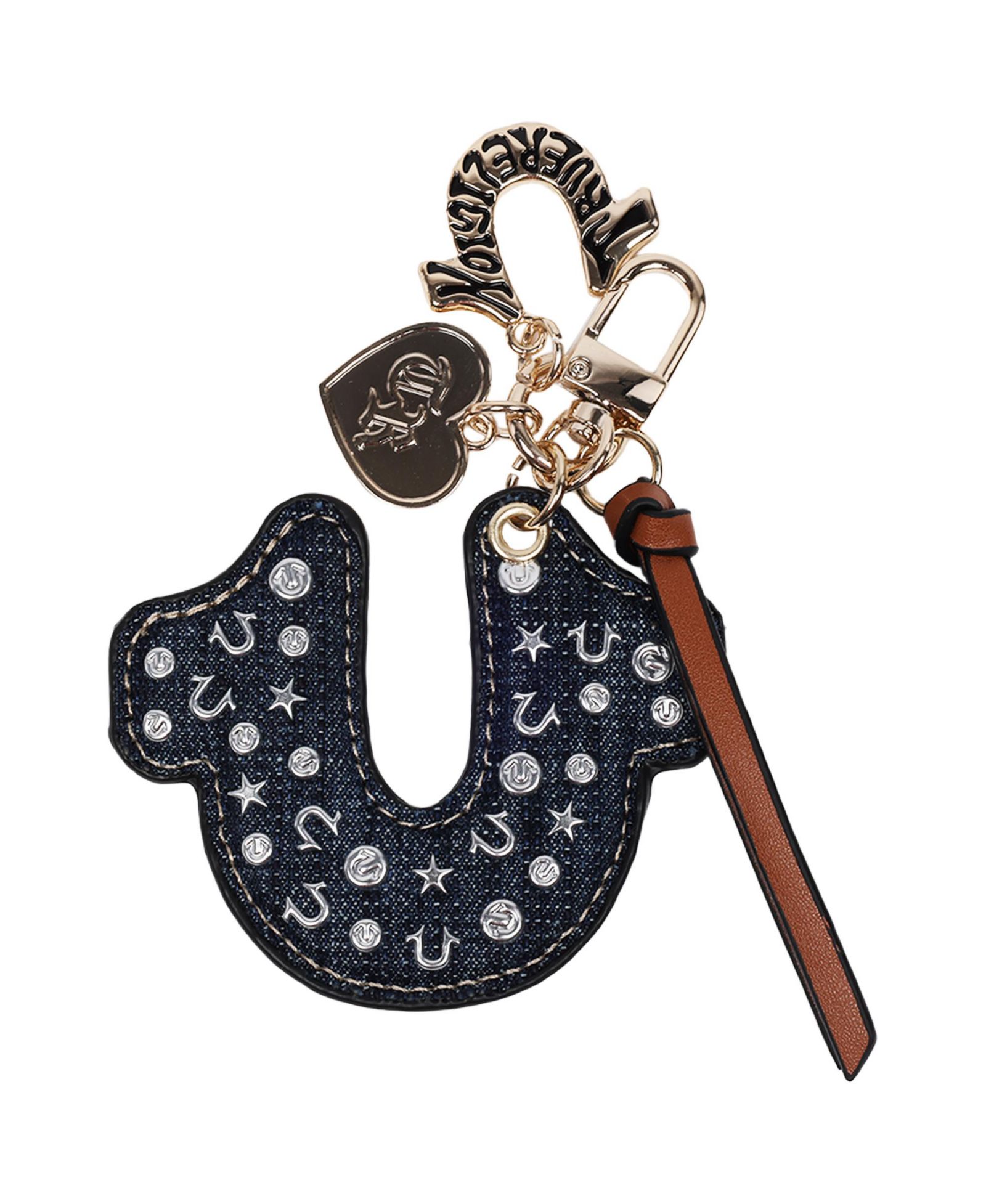 True Religion подвеска для сумки в виде подковы из денима
