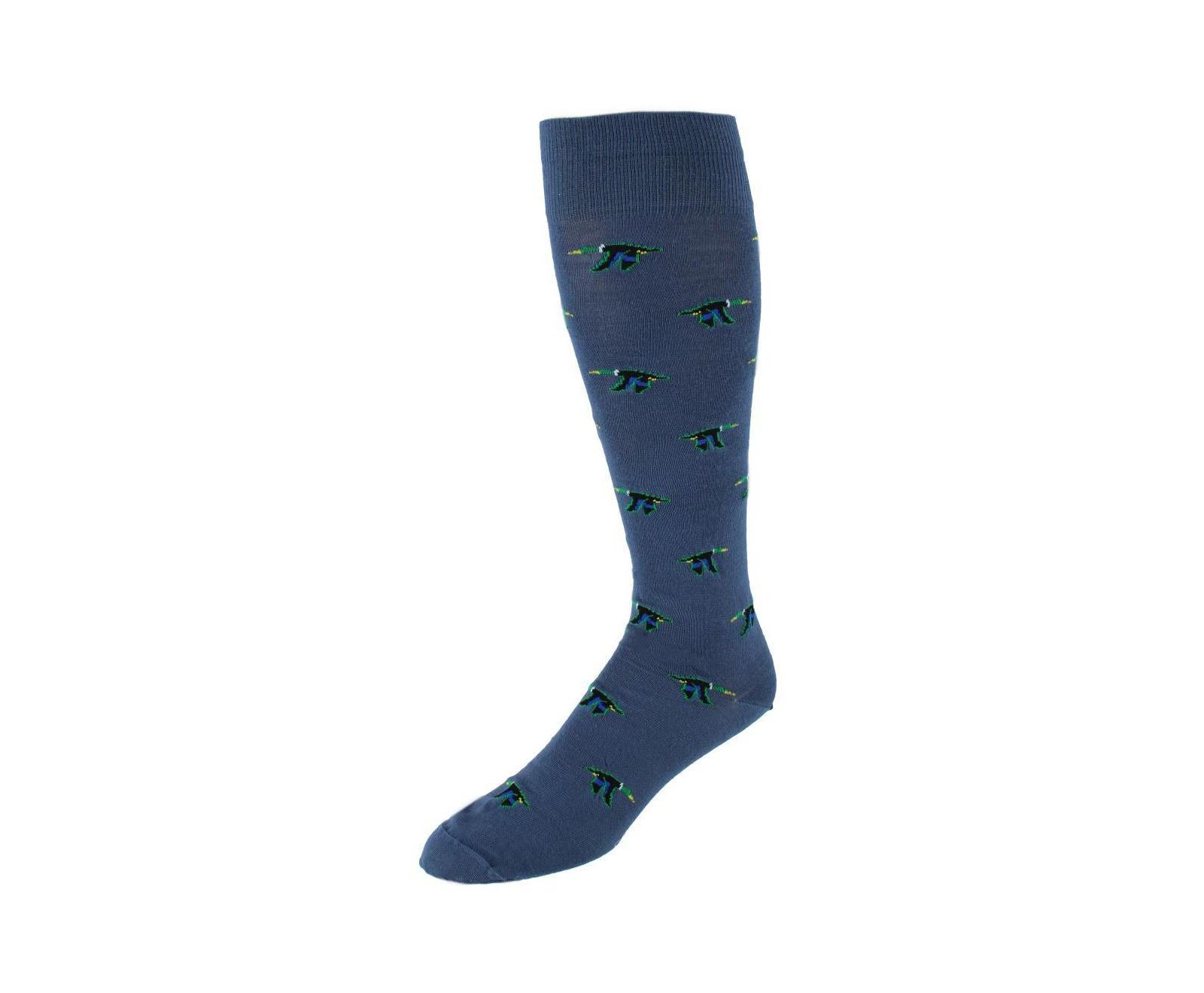 TRAFALGAR Men's Flying South Mallard Ducks Novelty Merino Wool Over the Calf Socks (1 Pair)