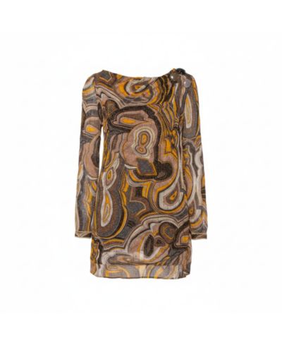 Женская туника Pre-Owned Missoni Multicolor Lurex Knit Bead Embellished