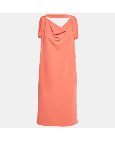 Pre-Owned Balenciaga Women's Crepe Sleeveless Midi Dress