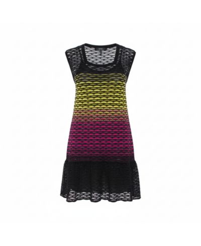 Pre-Owned Missoni Многоцветное трикотажное платье с перфорацией и рюшами