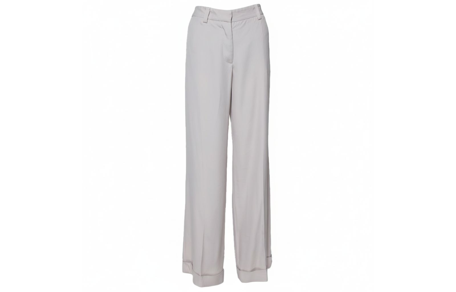 Pre-Owned Stella Mccartney Women's Ecru Silk Blend Wide Leg Trousers