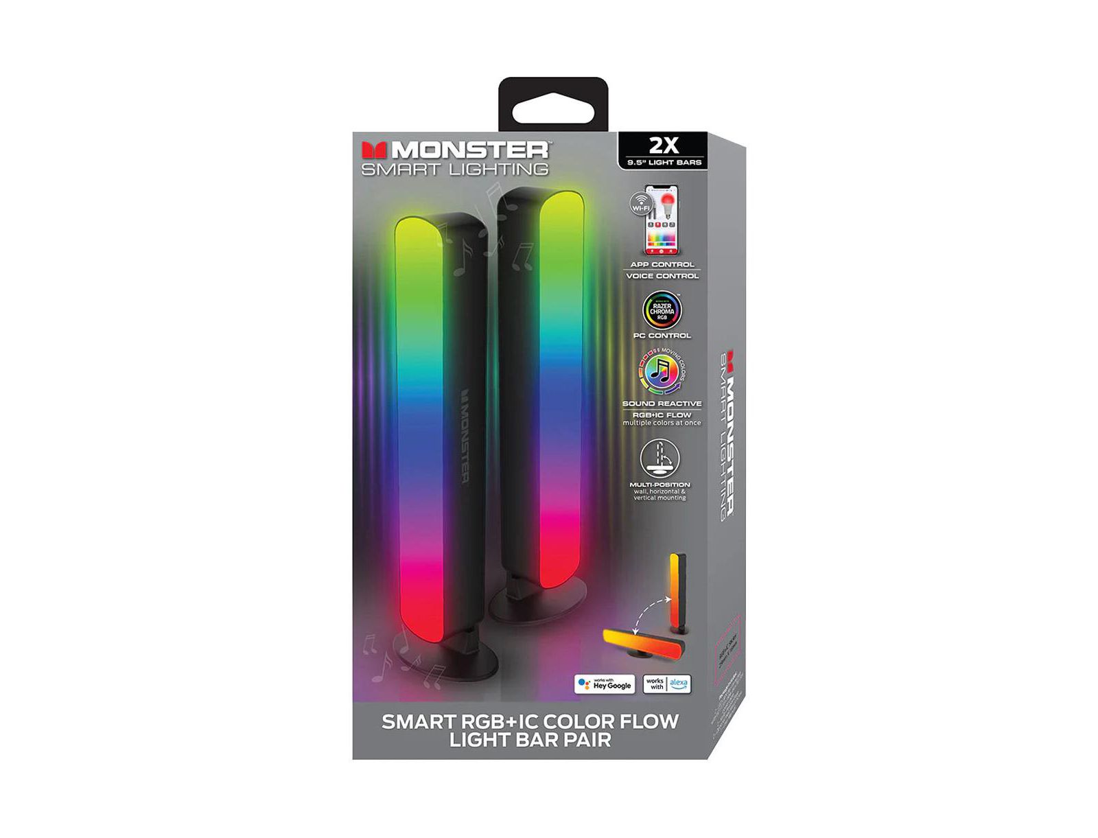 Умный световой бафф Monster RGB+IC Color Flow, 2 шт