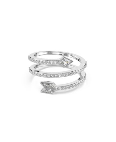 Swarovski Mixed Cuts, Arrow, White, Rhodium Plated Idyllia Motif Ring