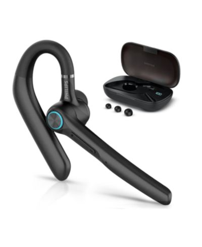 Philips Беспроводная Bluetooth гарнитура с микрофоном с шумоподавлением и зарядным кейсом
