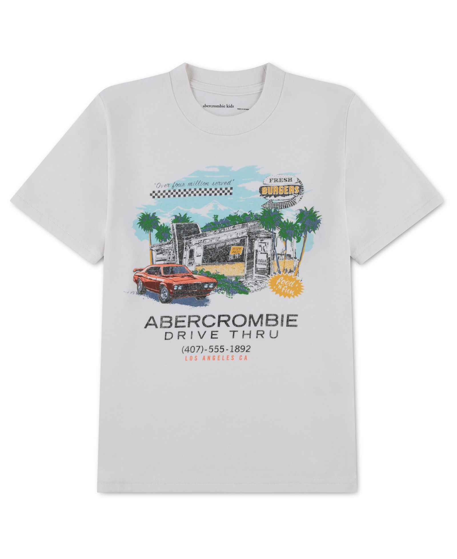 Детская футболка abercrombie kids Boys' Fresh Burgers