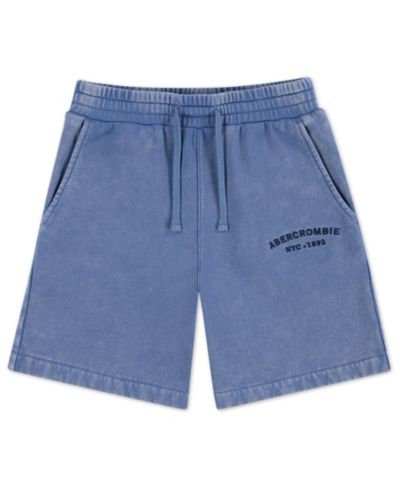 Детские шорты-слипы из флиса abercrombie kids с эффектом выцветания
