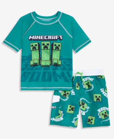 Minecraft Детский комплект: рашгард и плавки 2 шт.