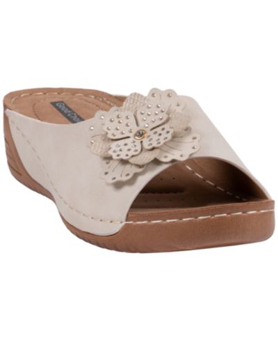 GC Shoes женские сандалии Clover Flower Rosette Comfort Slip-On