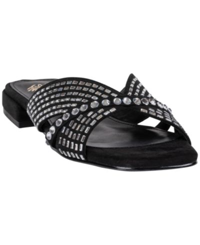 Женские сандалии GC Shoes Elara Rhinestone Crisscross Flat
