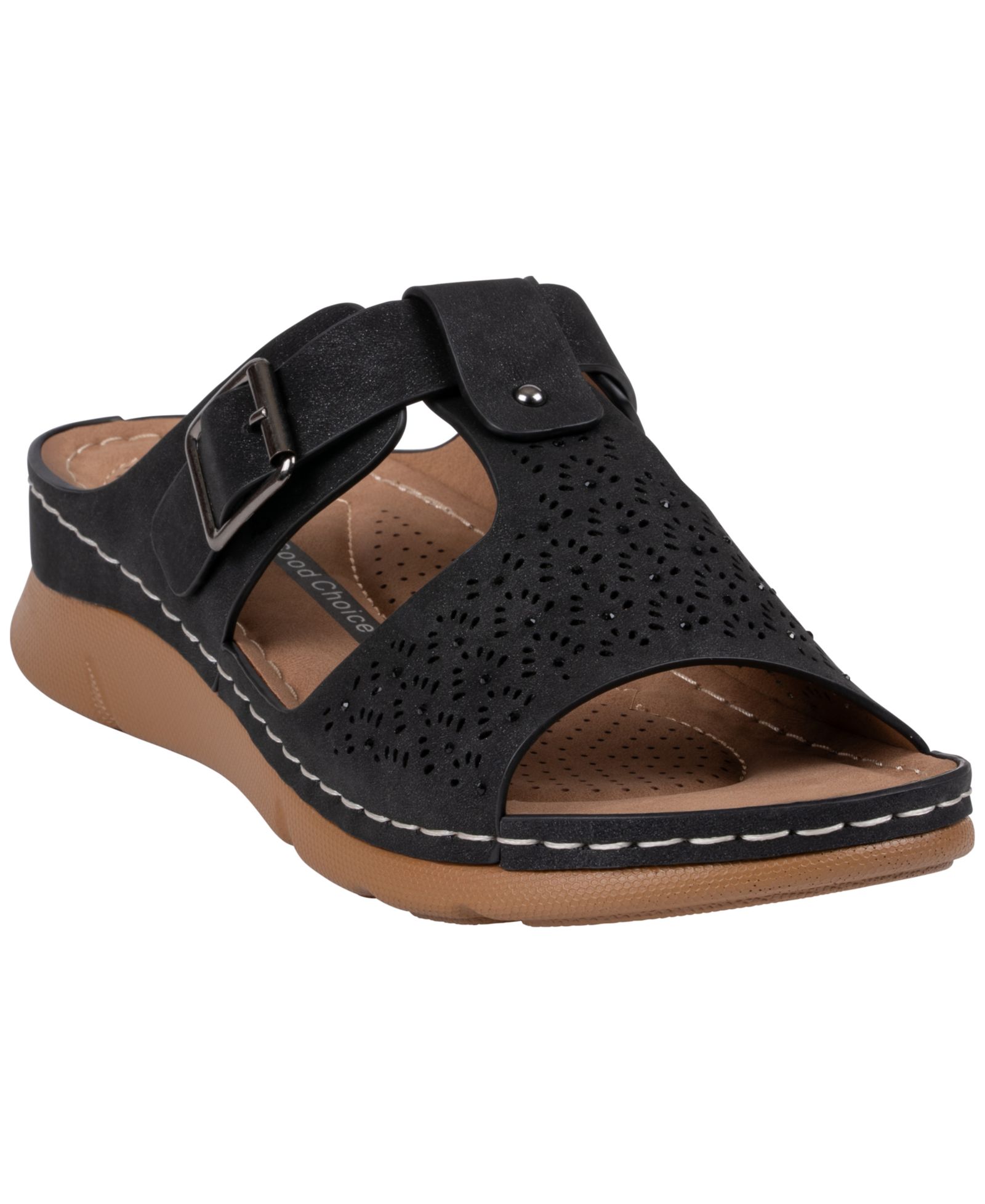 Женские сандалии GC Shoes Loni Embellished Comfort с круглым носком