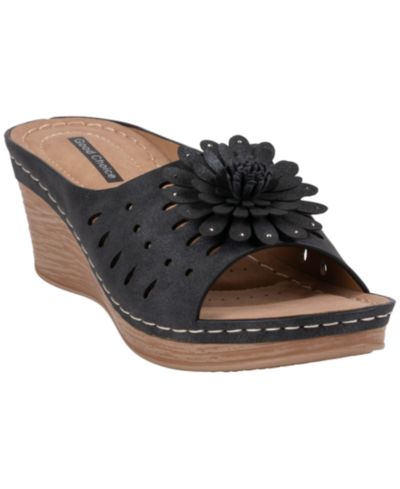 GC Shoes Women's Mayday Floral Wedge Sandals