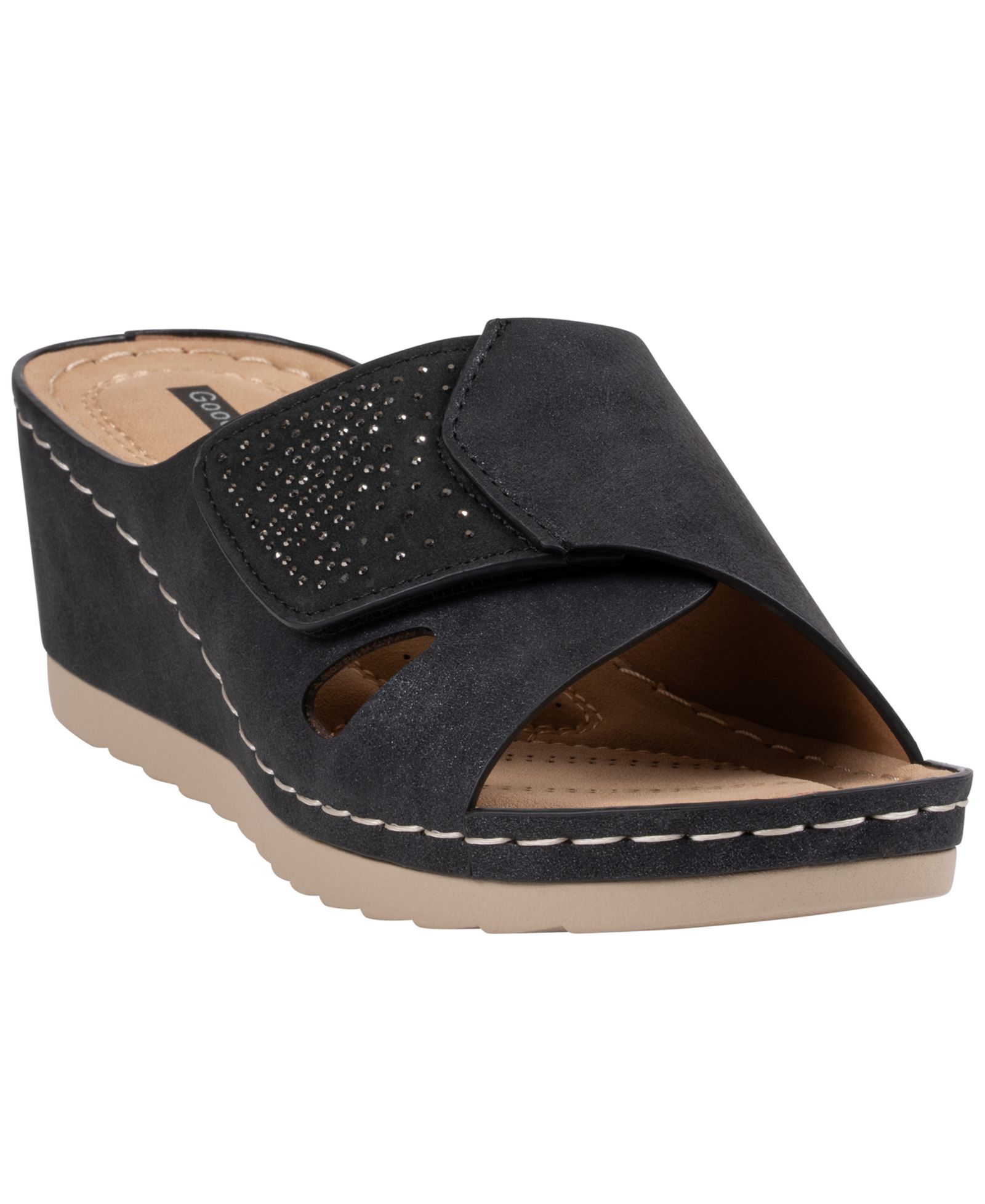 GC Shoes Women's Savina Adjustable Strap Wedge Sandals