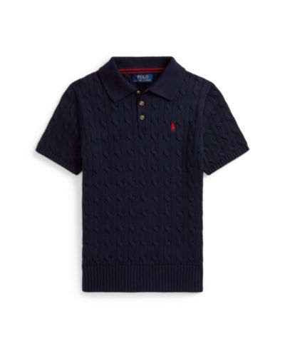 Polo Ralph Lauren Boys' 8-20 Cable-Knit Cotton Polo Sweater