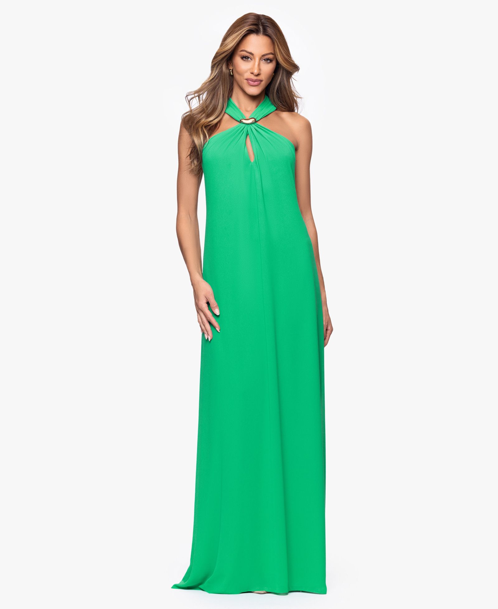 XSCAPE Women's Long Halter Neck Ball Gown