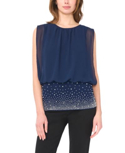 MSK Women's Crew Neck Sleeveless Top