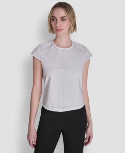 Женский топ DKNY City Ponte Knit с коротким рукавом
