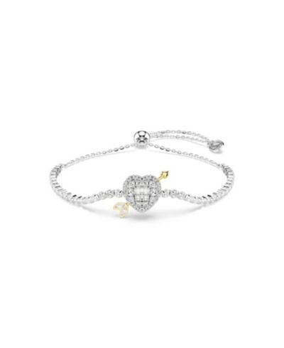 Браслет Swarovski Mixed Cuts, Heart with Arrow, White, Rhodium Plated Idyllia